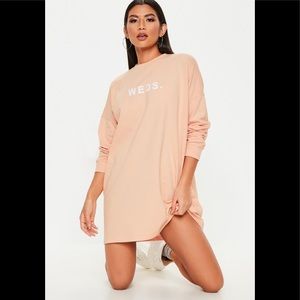 Missguided Oversized Wednesday Sweater Dress